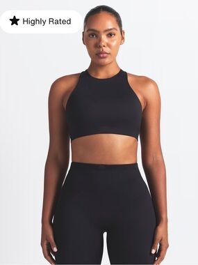 NIKE SKIMS Women's 34C Matte High Neck Bra New w/ Tags! Black